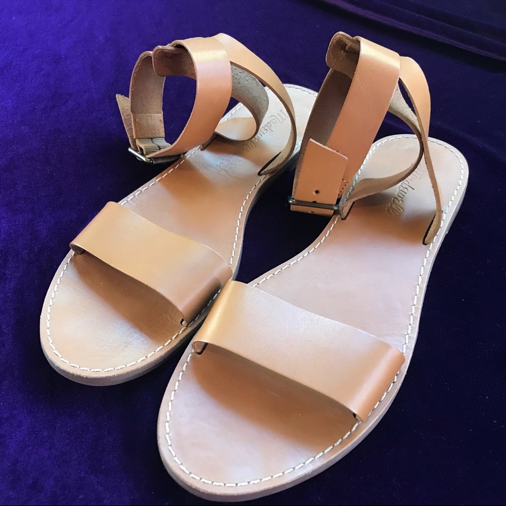 madewell tan leather sandals 9.5